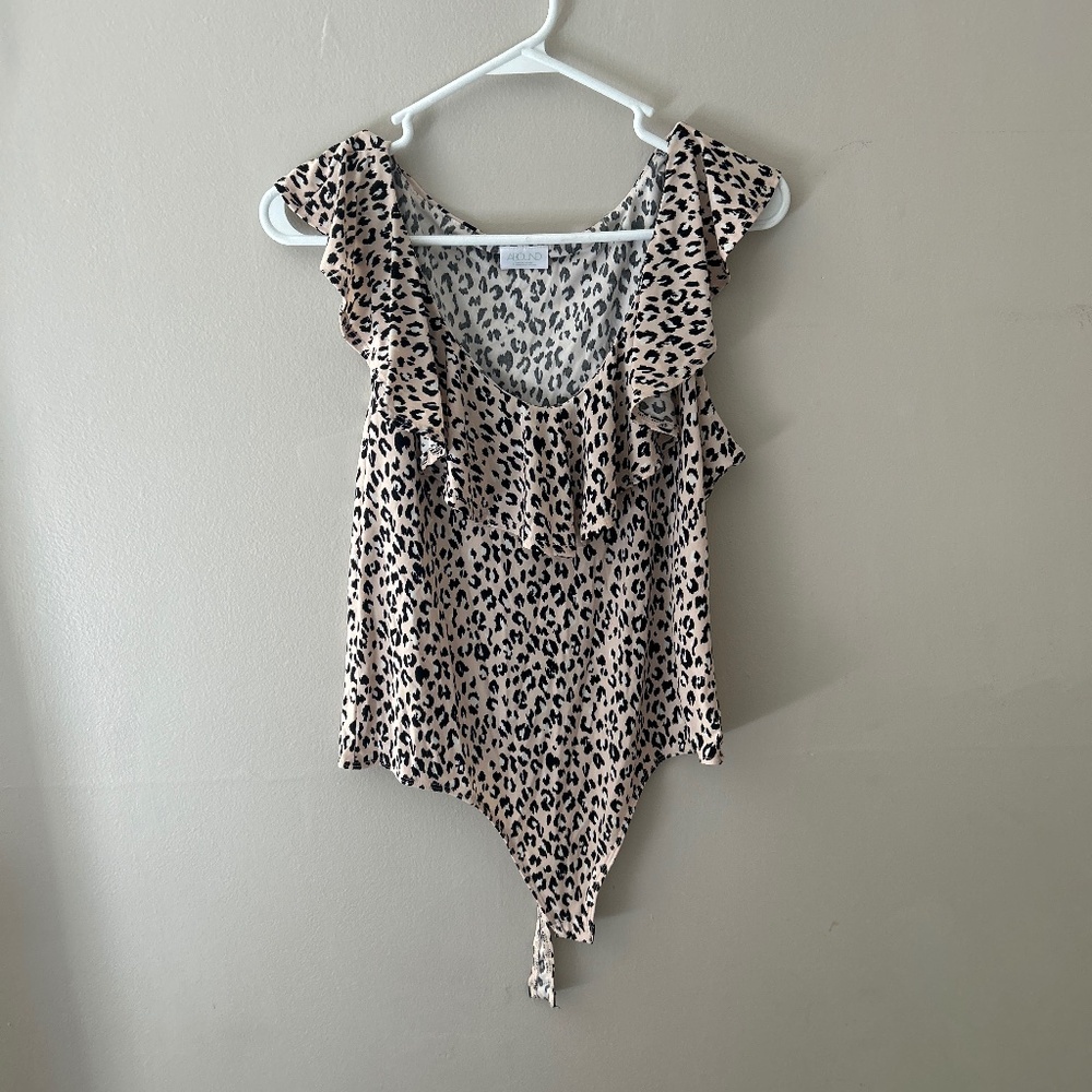 Abound ruffle bodysuit sleeveless tank top